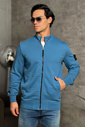 Кофта синего цвета Zip-Up Compass-patch