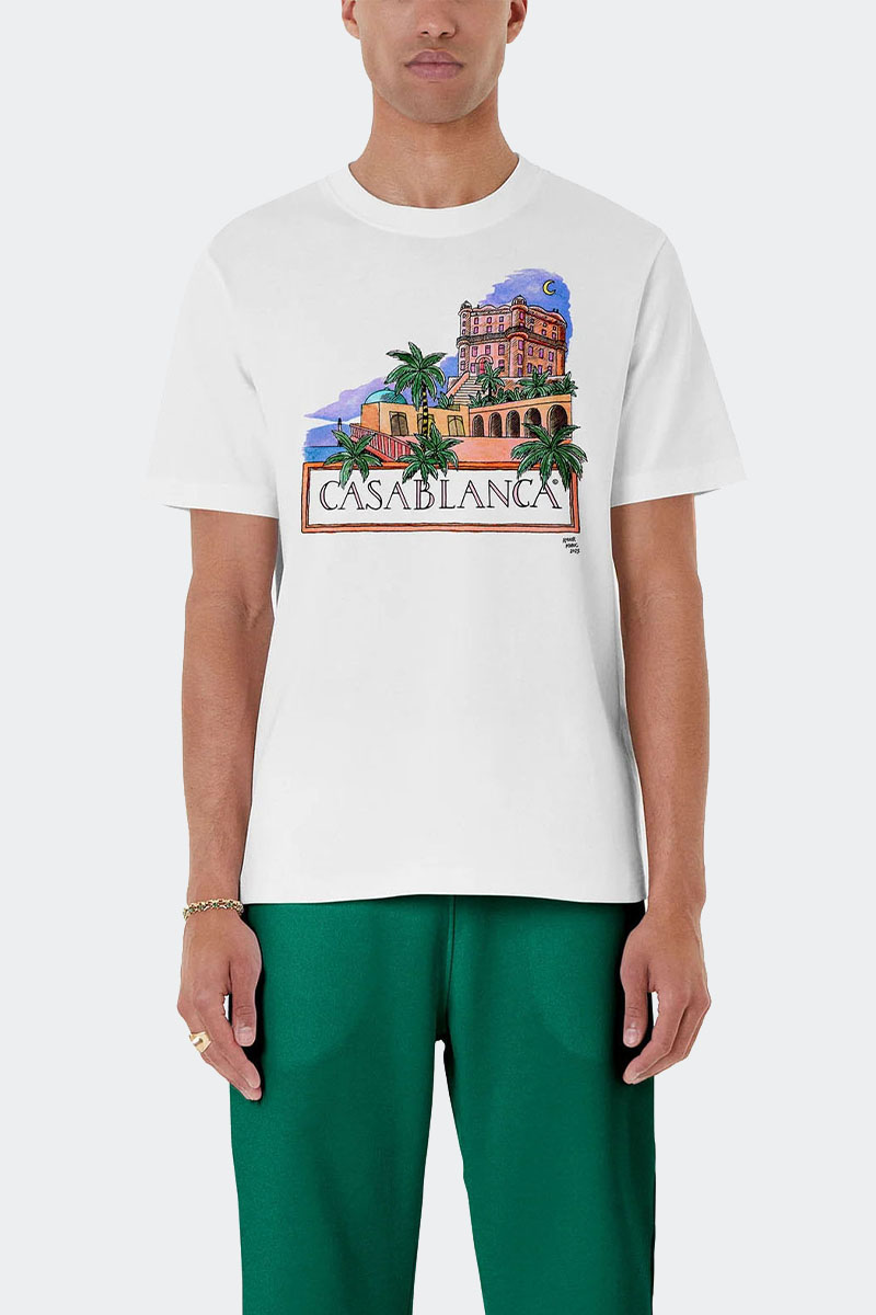 Casablanca Мужская белая футболка Amour Maroc 