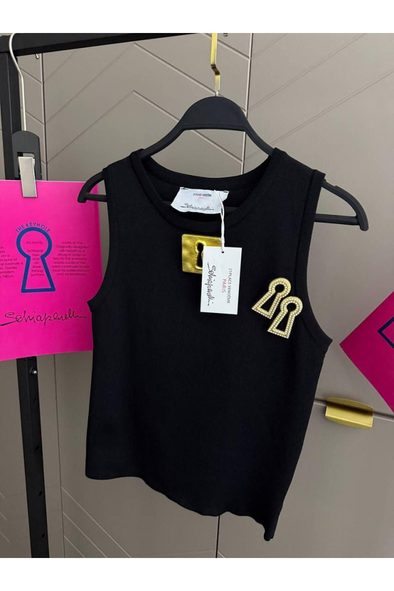 Schiaparelli Женская чёрная майка  premium