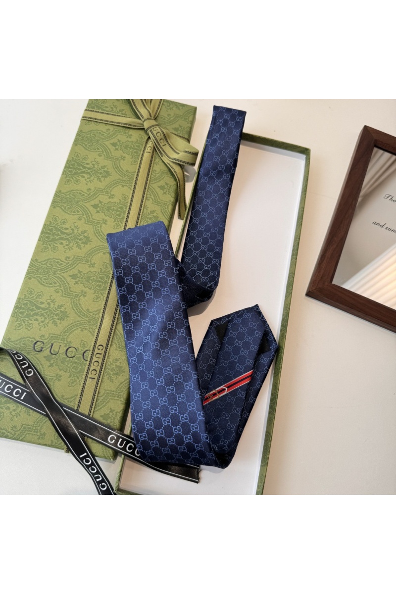 Gucci Галстук GG Monogram premium 146x7 см - Navy