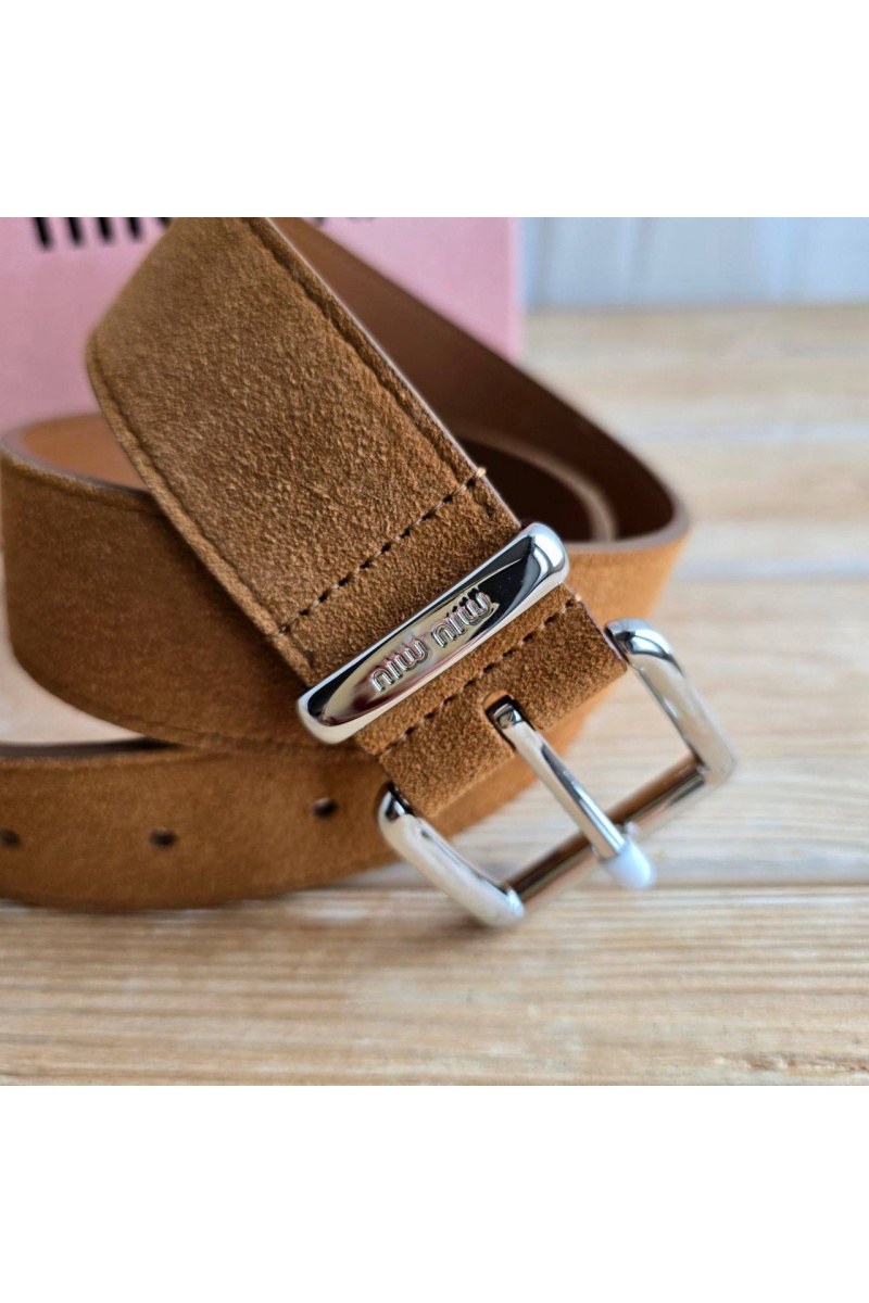 MIU MIU Замшевый ремень - длина 80 / 85 см