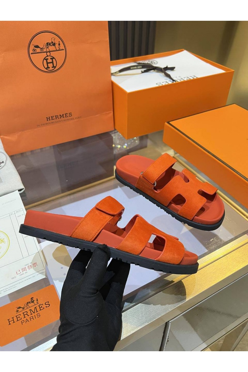 Hermes Женские замшевые сандалии Chypre premium