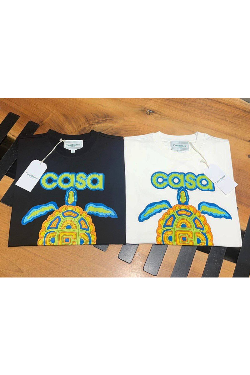 Casablanca Мужская белая футболка Turtle