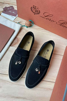 Женские замшевые лоферы Open Walk Premium - Black