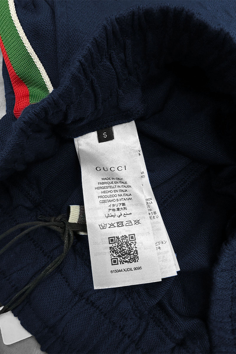 Gucci Брендовые мужские шорты тёмно-синего цвета