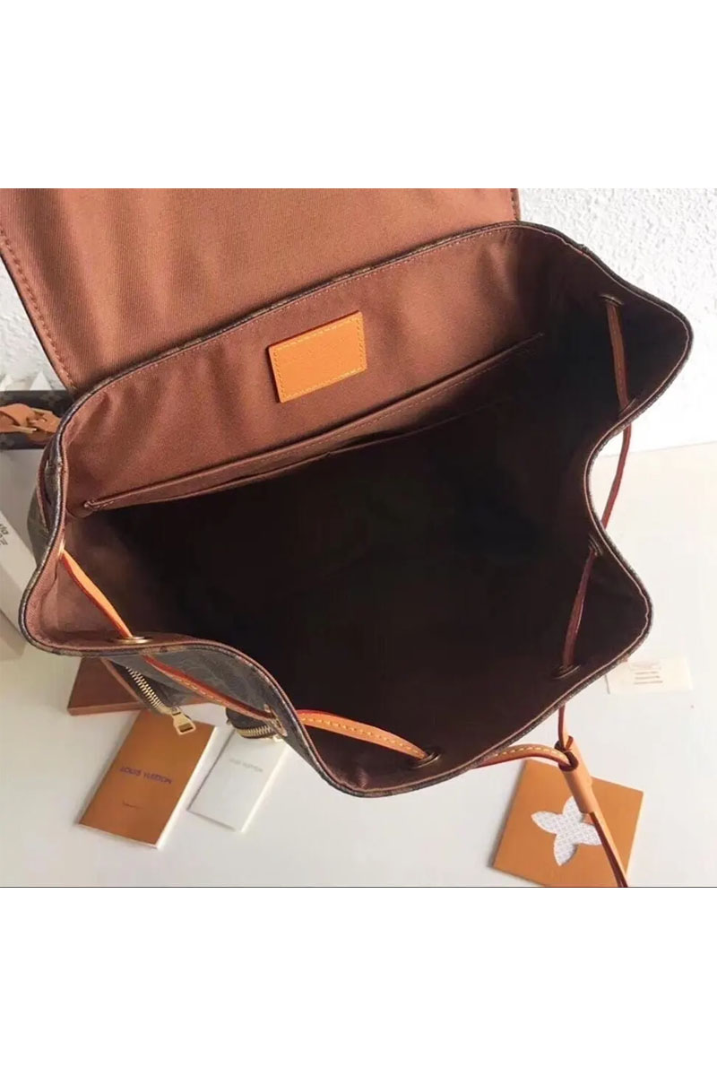 Lоuis Vuittоn Кожаный рюкзак Trio Monogram - Brown 44x32 см