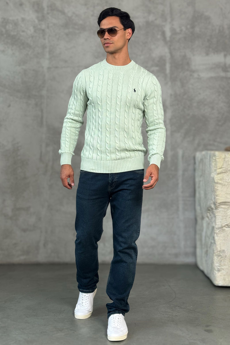 Polo Ralph Lauren Мужской свитер cable-knit - Light Green