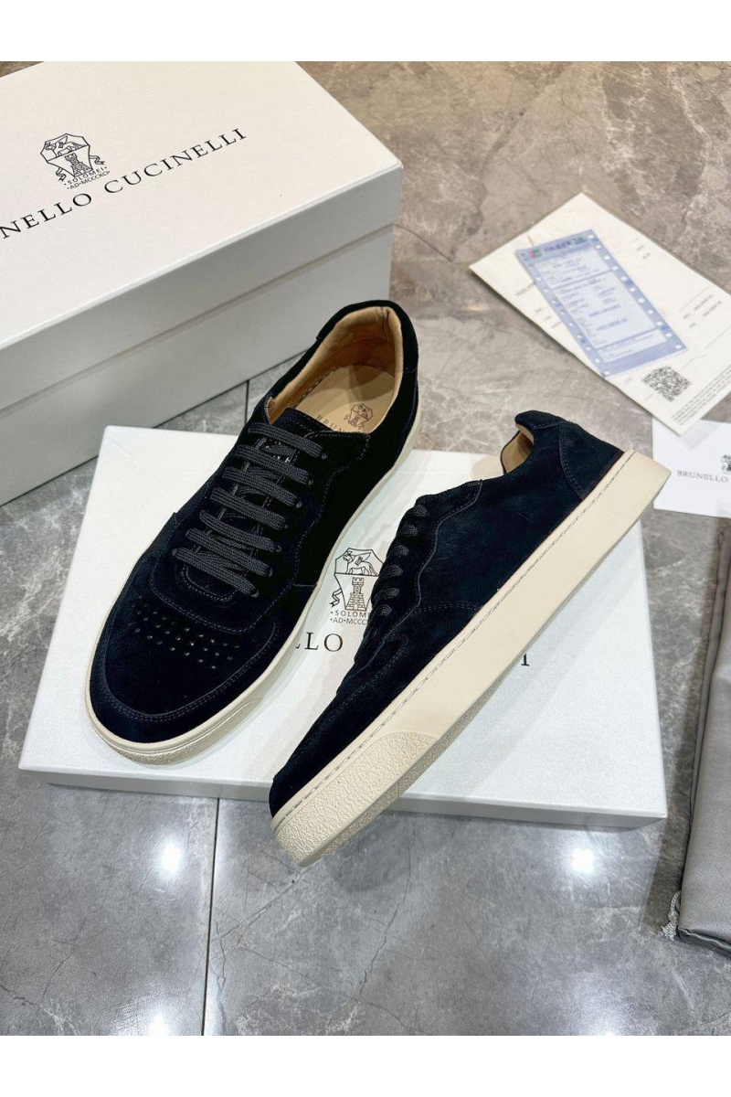 Designer Мужские замшевые кроссовки - Black