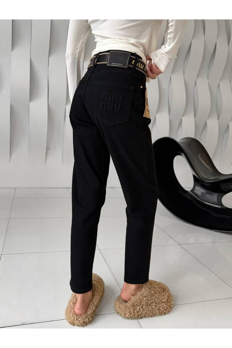 MIU MIU Женские джинсы boyfriend Premium - Black