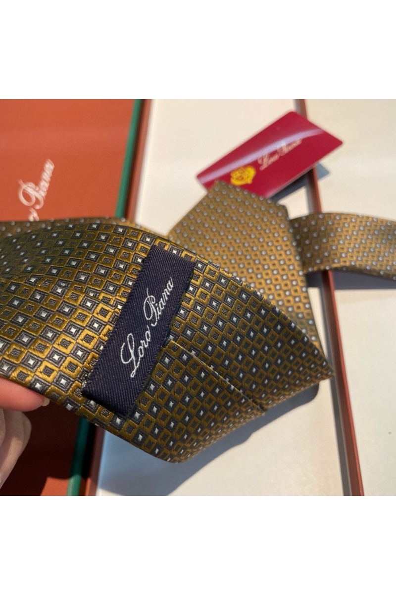Loro Piana Галстук geometric logo-print premium - Brown