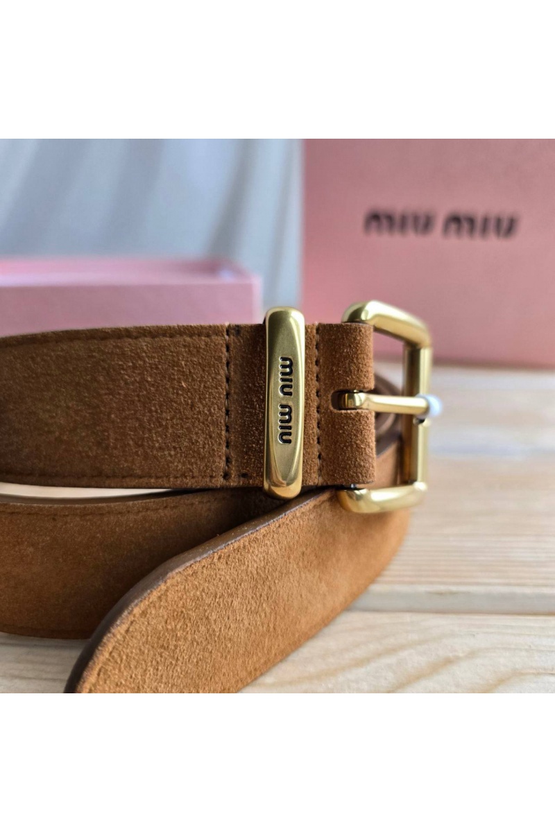 MIU MIU Замшевый ремень - длина 80 / 85 см