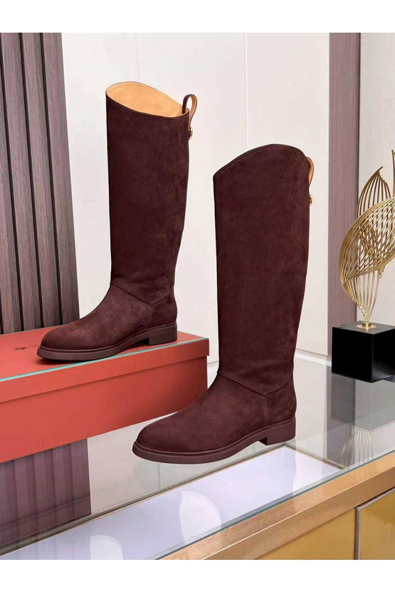 Loro Piana Женские замшевые сапоги 