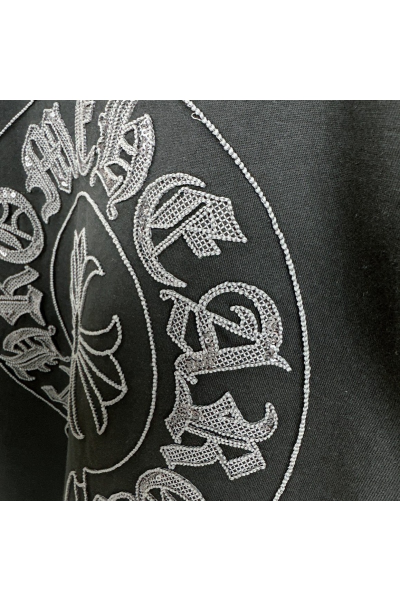 Chrome Hearts Чёрная оверсайз футболка Premium