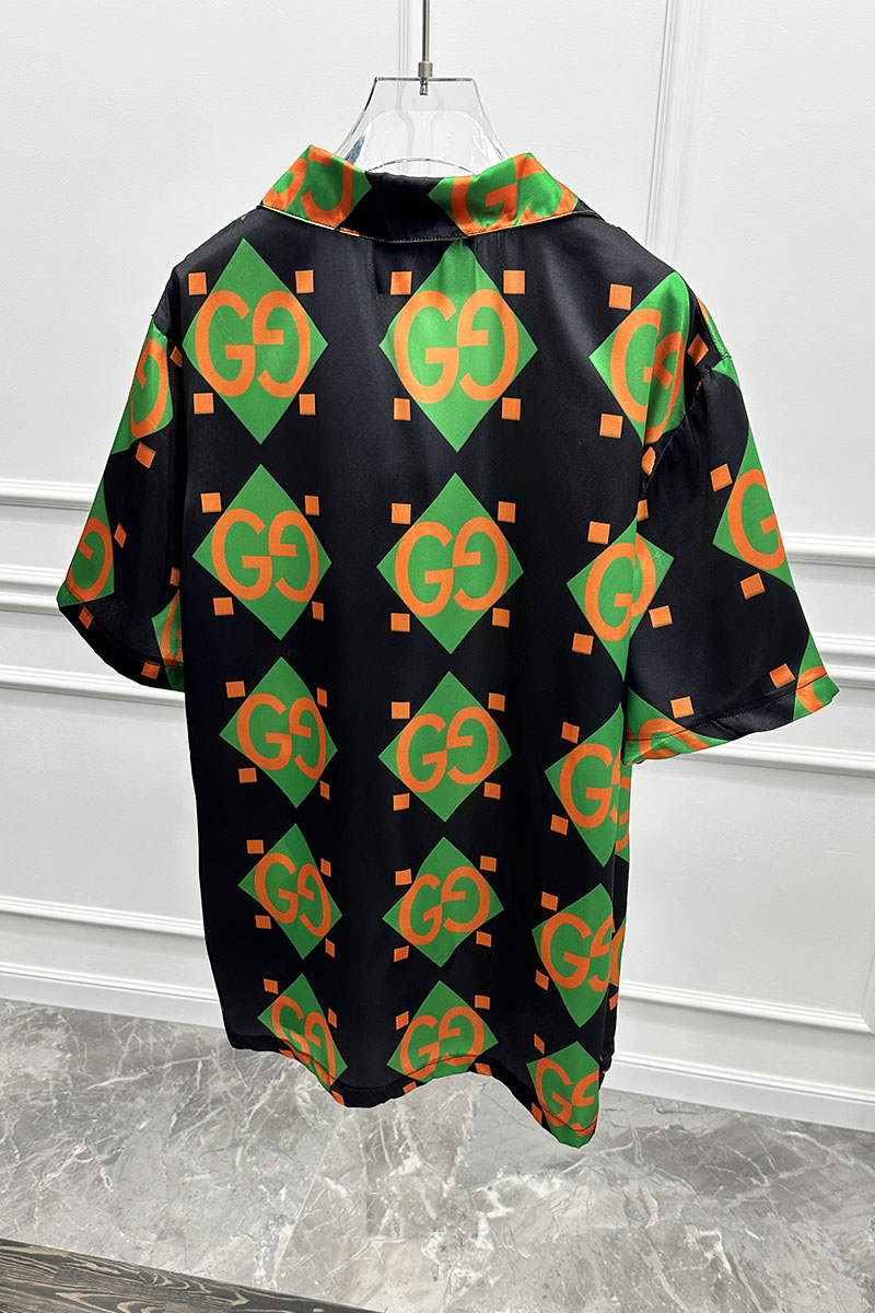 Gucci Мужская рубашка GG monogram all-over