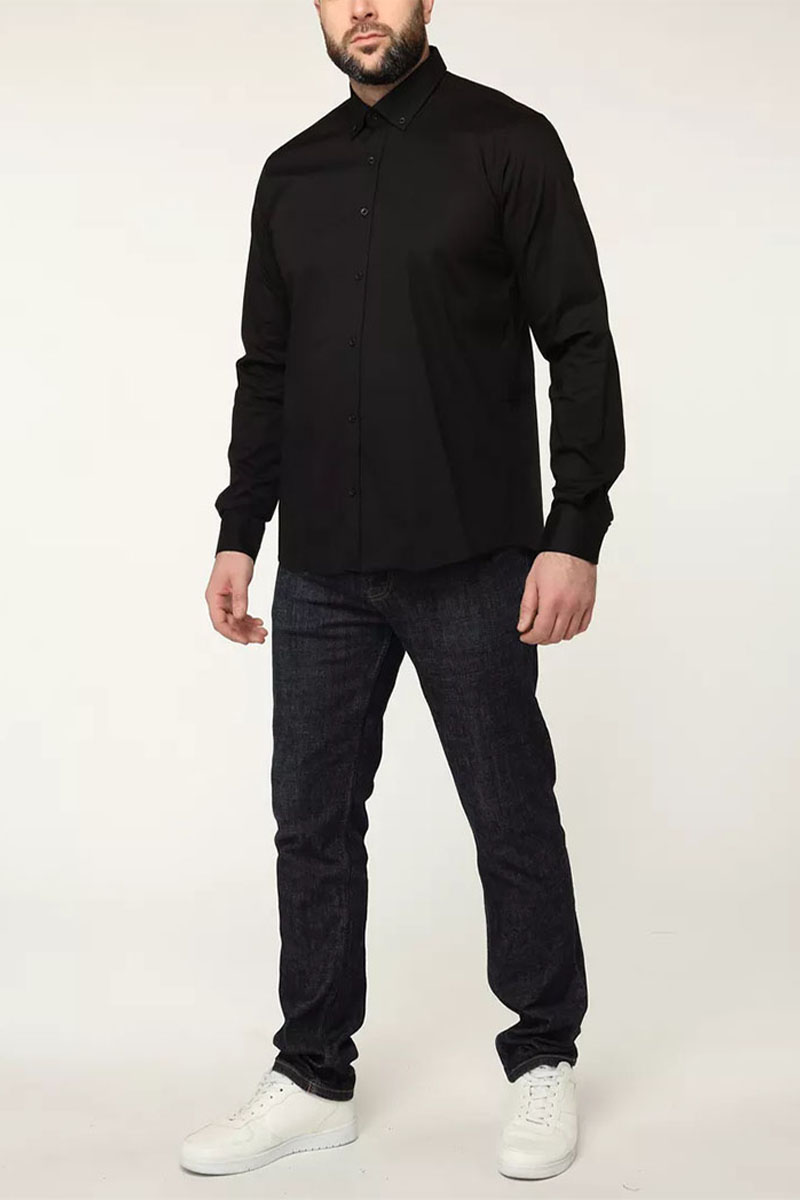 Emporio Armani EA7 Мужская чёрная рубашка 