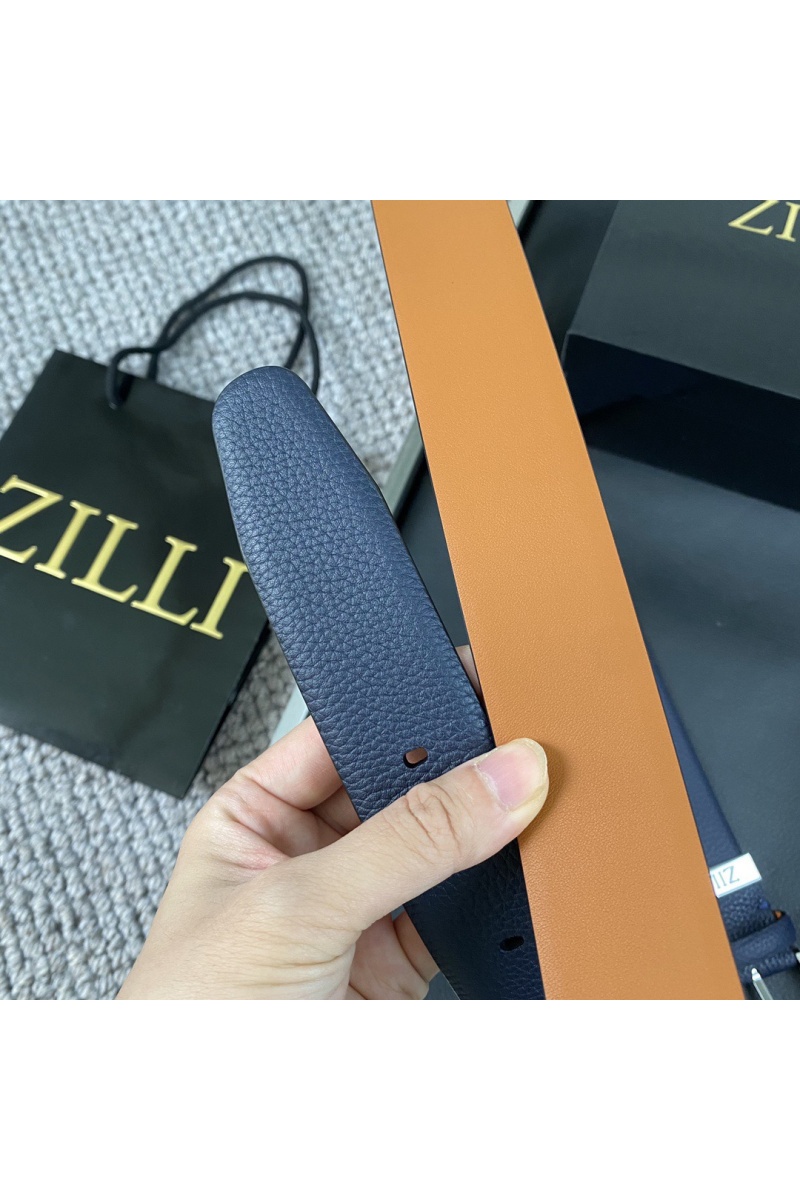 Zilli Двусторонний кожаный ремень Premium (ширина 3.8 см)