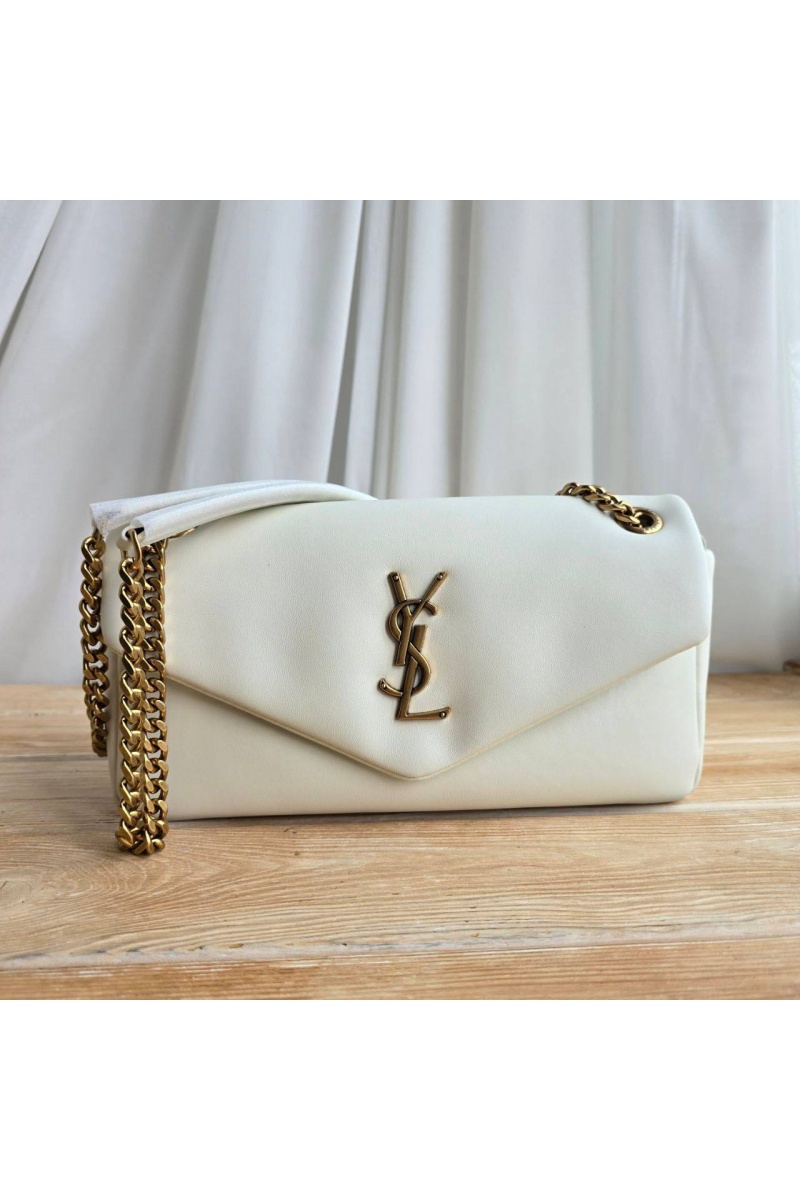Yves Saint Laurent Кожаная сумка Calypso 24x11 см