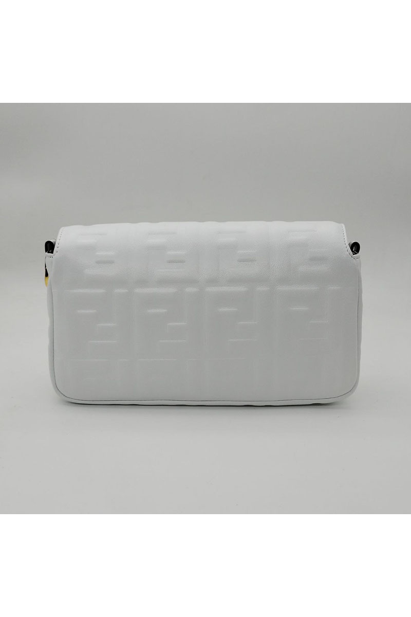 Fendi Кожаная сумка Medium Baguette FF motif 27x16 см (2 расцветки)