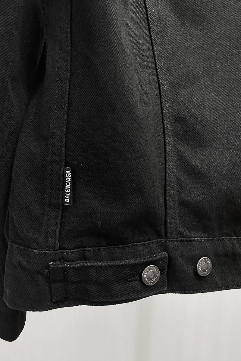 Balenciaga Мужская джинсовая куртка чёрного цвета