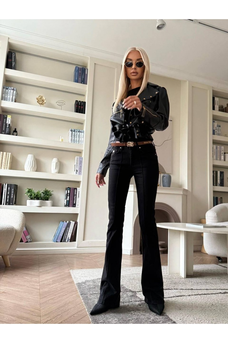 MIU MIU Женские джинсы клёш Premium - Black