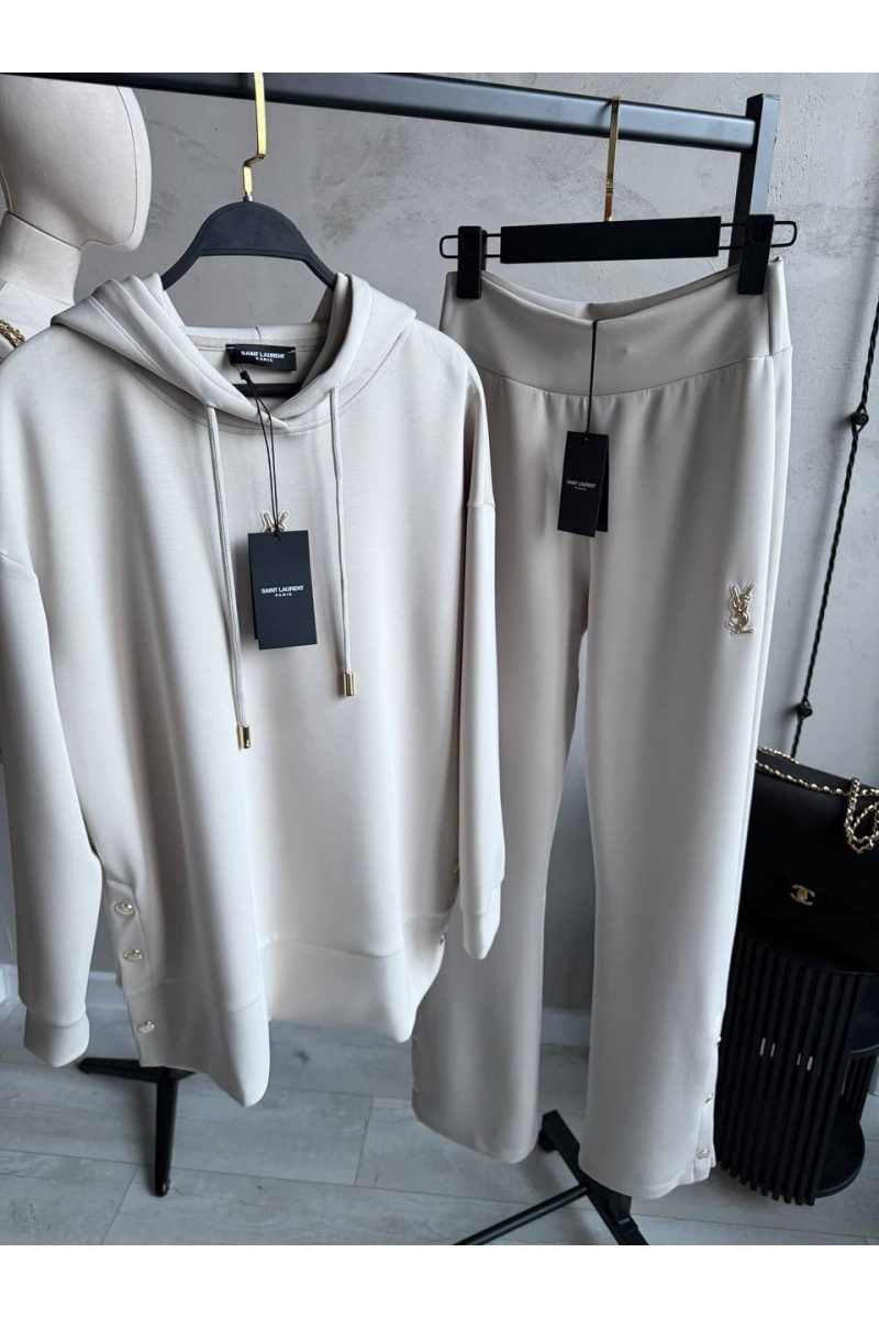 Yves Saint Laurent Женский бежевый костюм premium