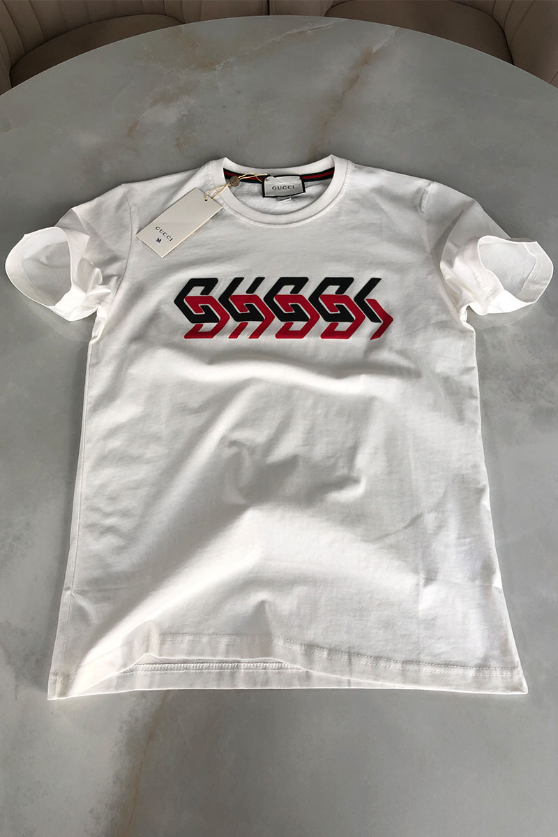 Gucci Брендовая мужская футболка чёрного цвета