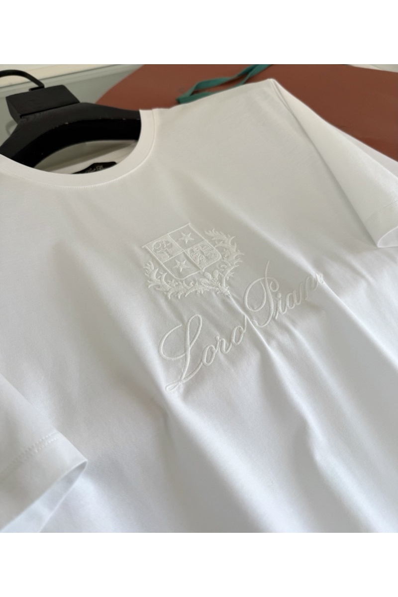 Loro Piana Мужская белая футболка premium