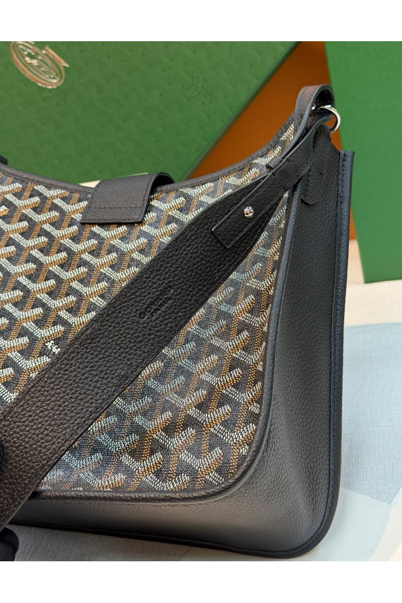 Designer Clothing Кожаная сумка Goyard Musette PM premium 28x22x10 см