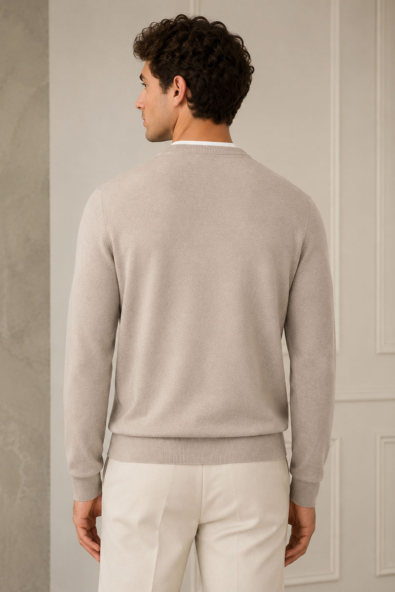 Burberry Мужской бежевый джемпер TB logo-embroidered 