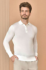 Поло с длинным рукавом Premium - Beige