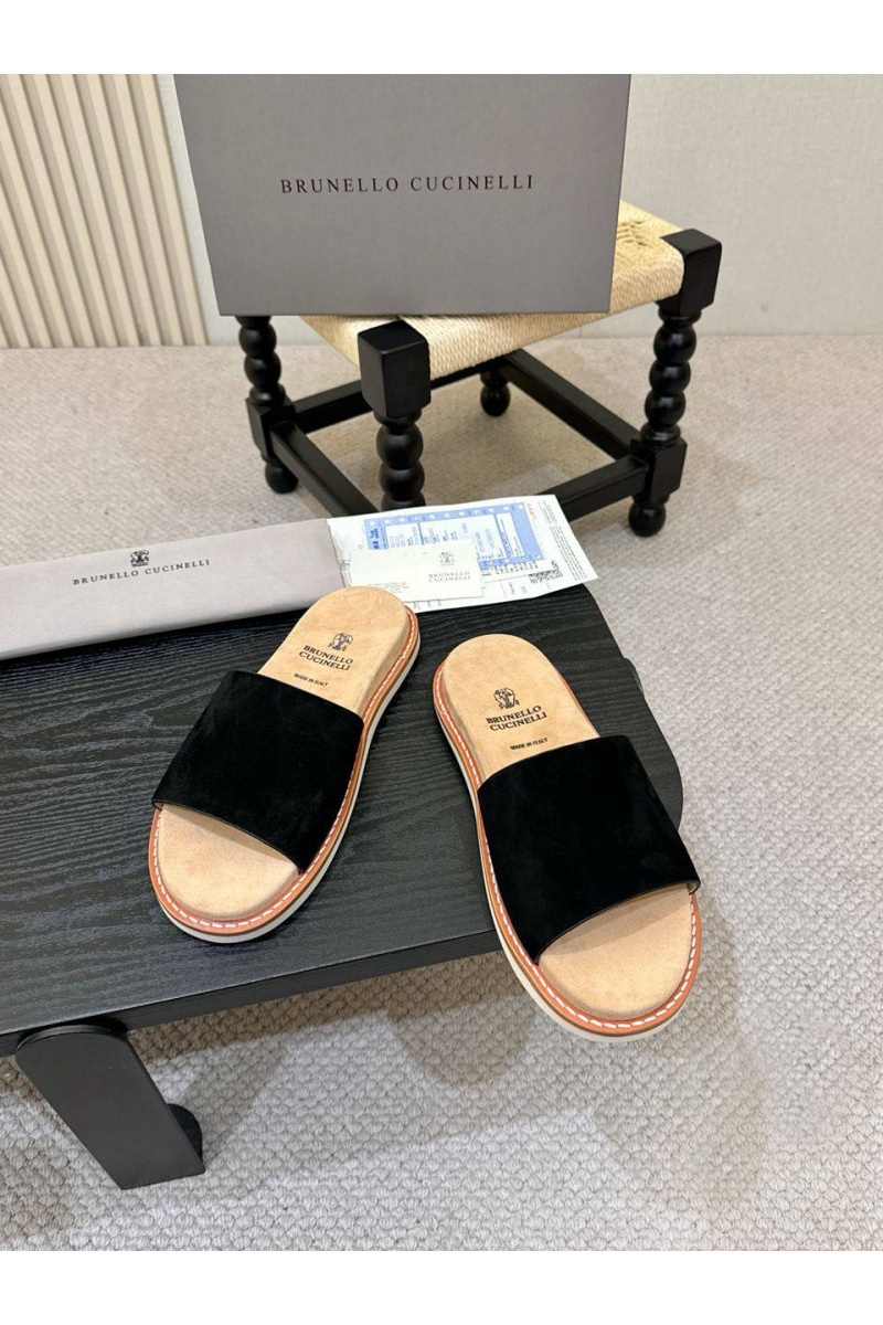 Designer Мужские замшевые шлёпанцы 