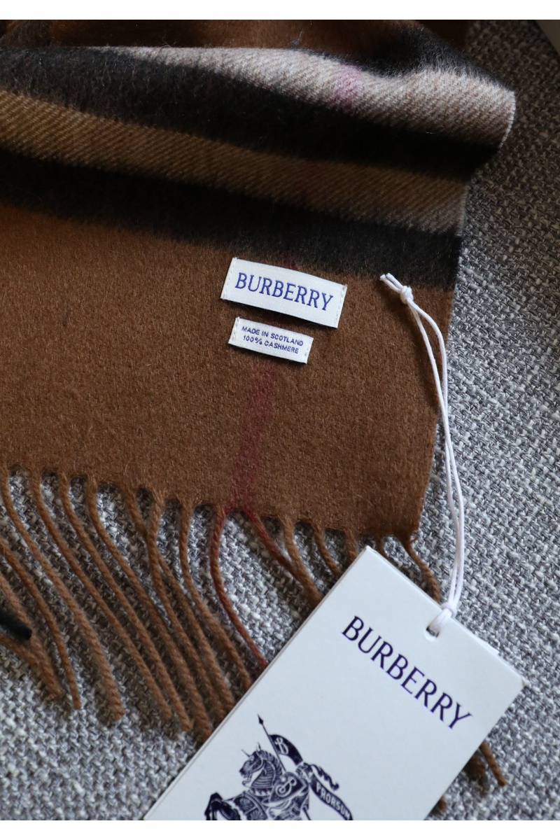 Burberry Шарф two-tone Check premium 168x30 см - Brown