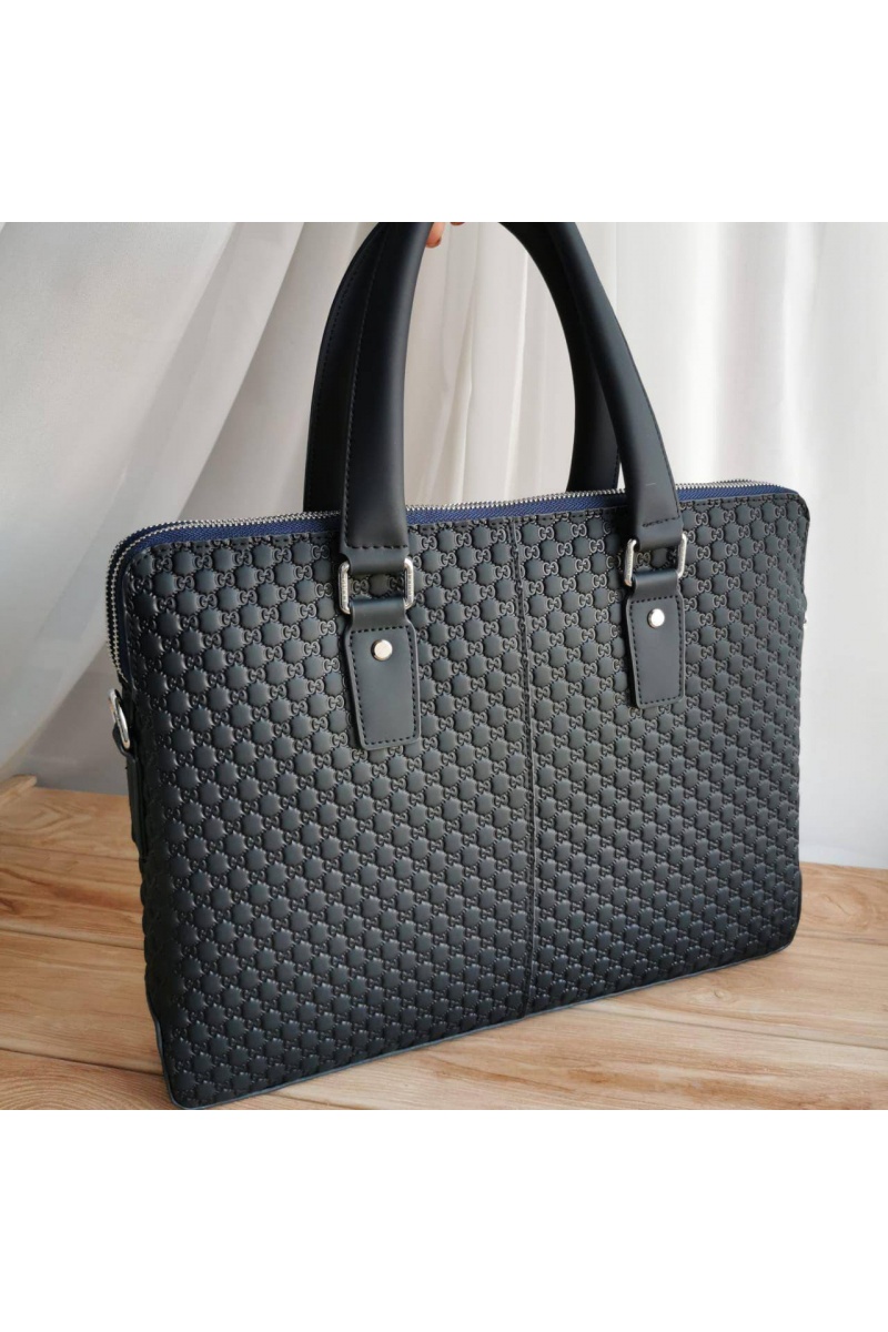 Gucci Кожаная сумка GG Supreme briefcase 38х28 см