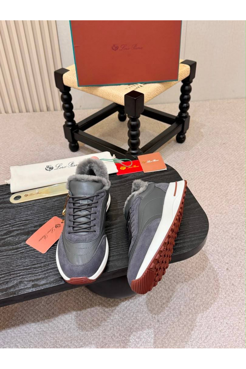 Loro Piana Кроссовки с мехом Week End Walk Evo premium