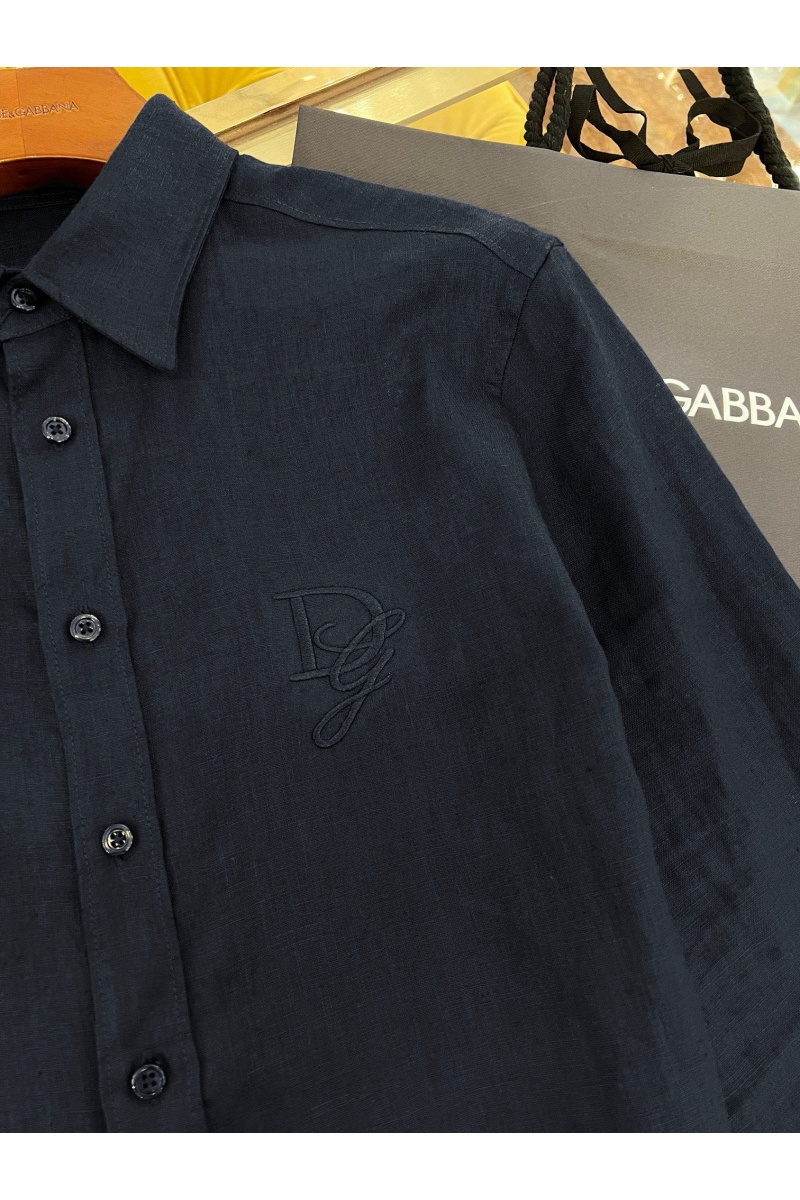 Dоlсе & Gаbbаnа Льняная рубашка Premium - Navy
