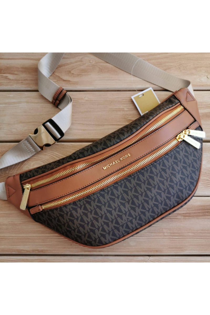 Michael Kors Женская кожаная сумка Kenly Small Crossbody 33x16 см