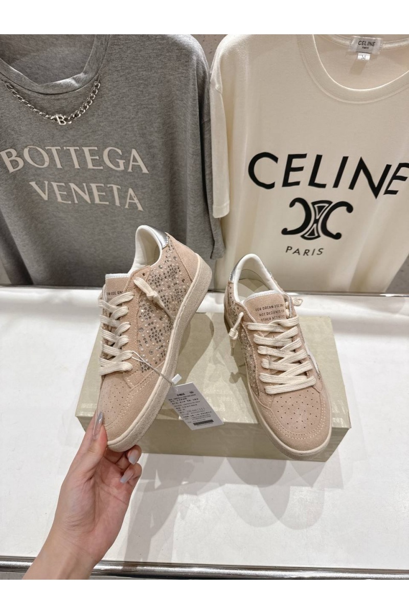Designer Clothing Женские кожаные кроссовки Golden Goose Super Star premium