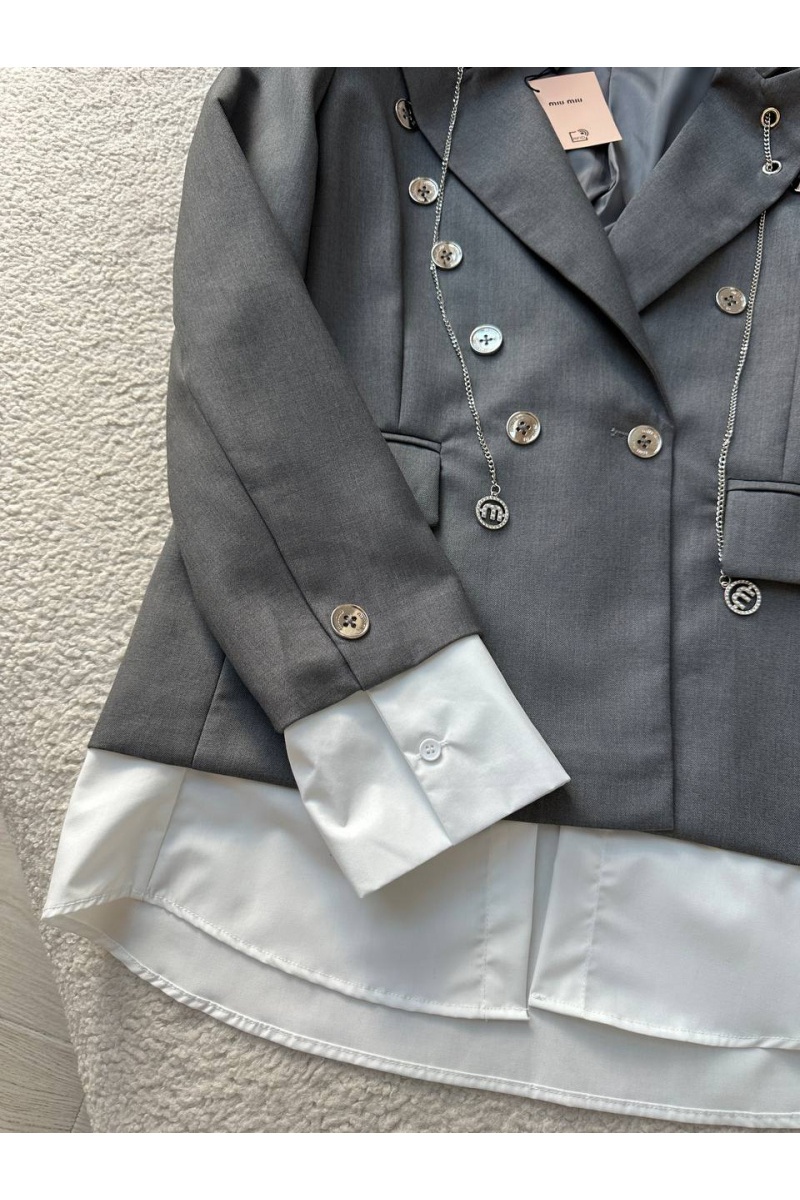 MIU MIU Женский серый пиджак Premium