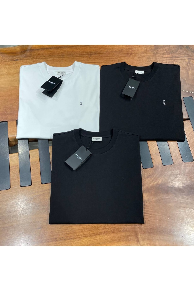 Yves Saint Laurent Мужская чёрная футболка 