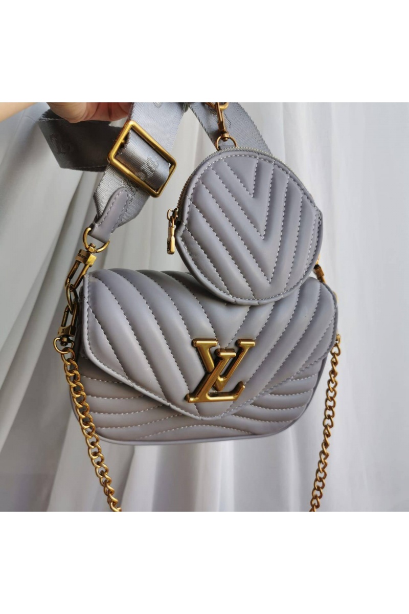 Lоuis Vuittоn Кожаная сумка Mini Pochette 16x12 см - Grey