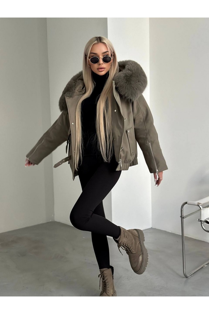 Designer Clothing Женский пуховик с мехом