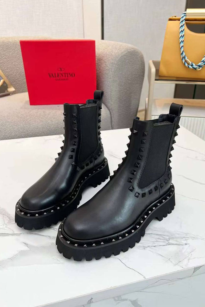 Valentino Женские кожаные ботинки 