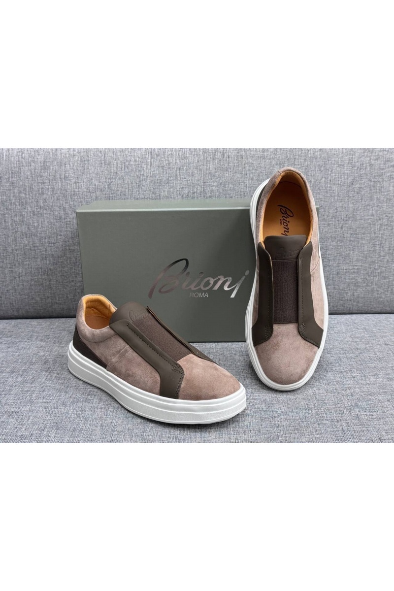Brioni Мужские комбинированные слипоны 
