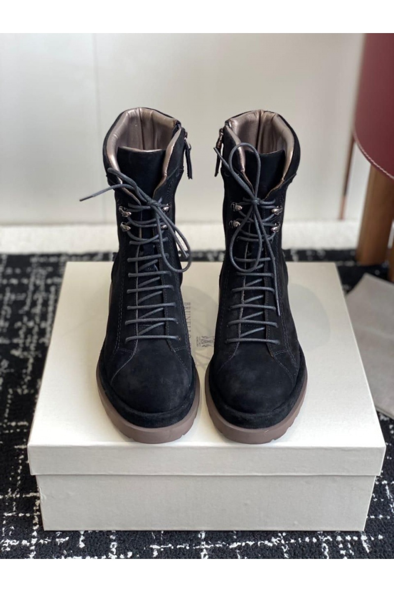 Designer Женские замшевые ботинки Premium - Black