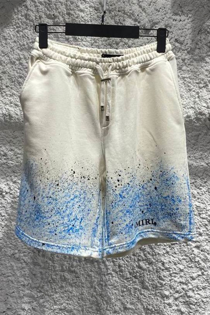 Amiri Мужские белые шорты paint splatter