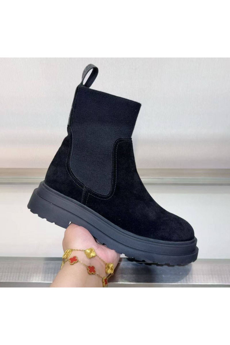 Designer Женские замшевые сапоги premium - Black