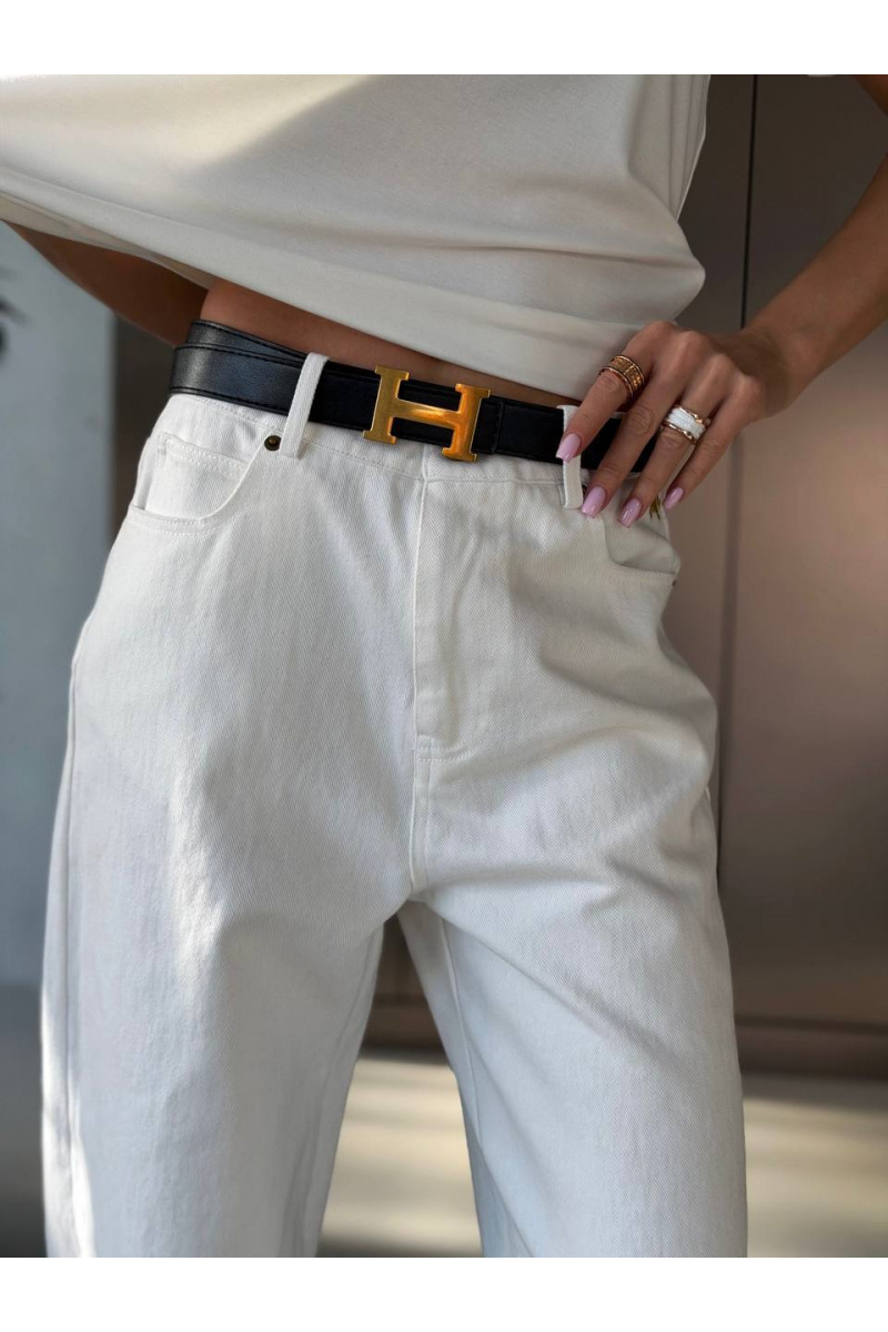 Hermes Женские белые джинсы Hermes premium
