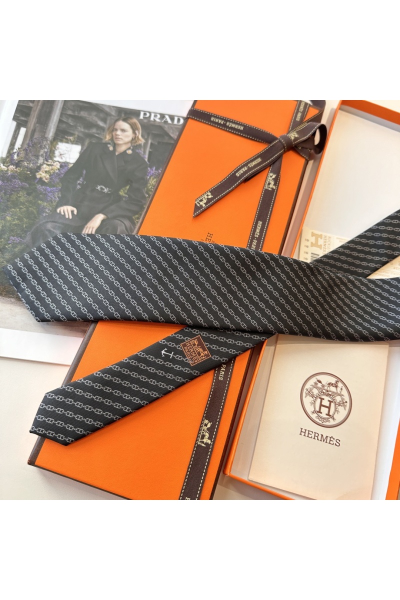 Hermes Галстук Jetez l'Ancre premium - Black
