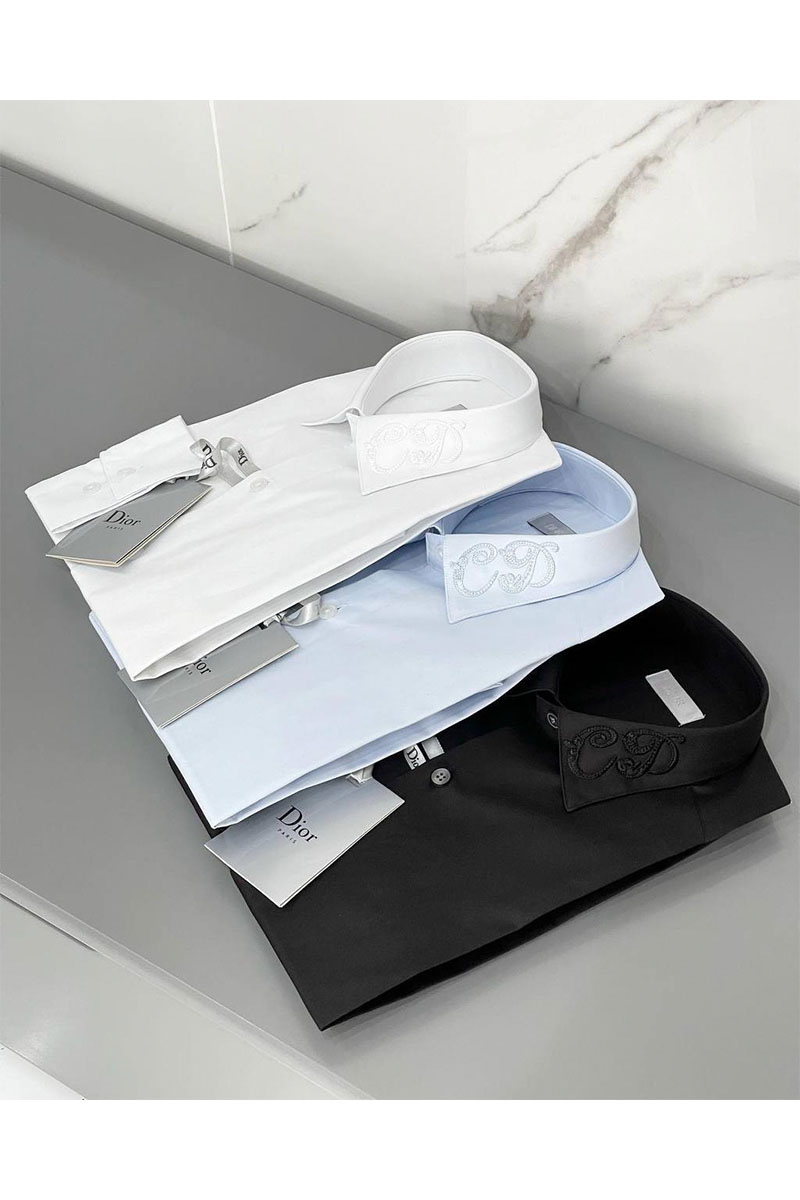 Dior Классическая рубашка embroidered logo - White