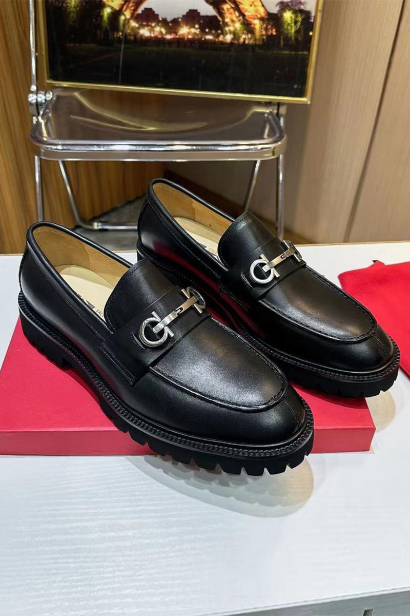 Salvatore Ferragamo Мужские кожаные лоферы 